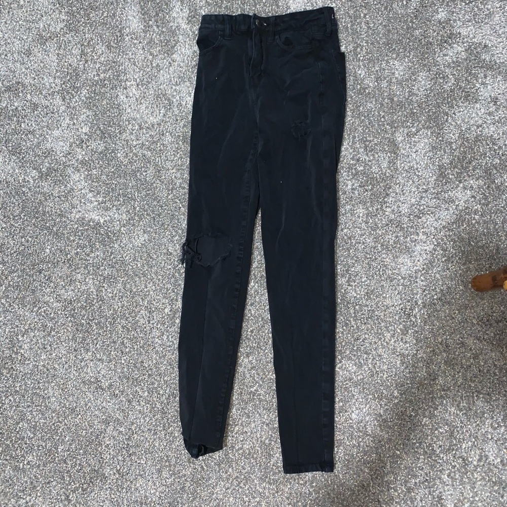 black ripped jeans from american eagle